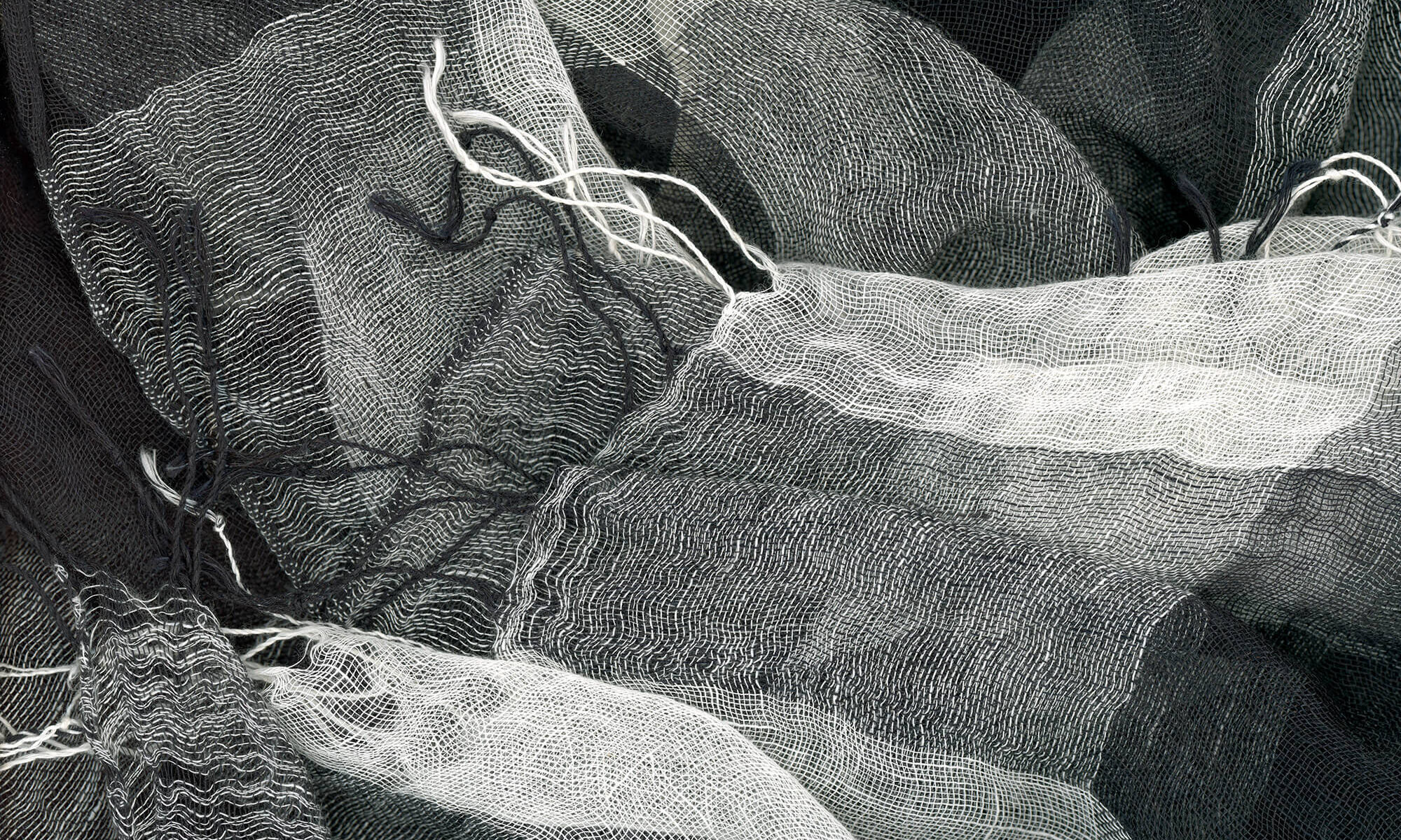 black and white fabric, close